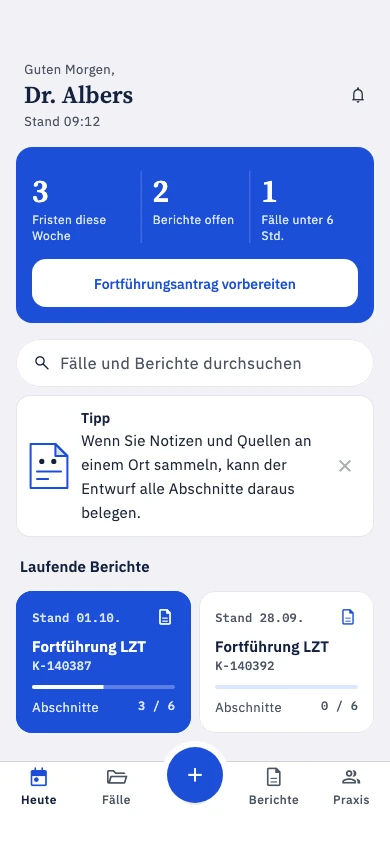 Dieselbe Ansicht auf dem Smartphone.